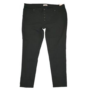 NWT Madewell Mid Rise Skinny Jeans Womens Sz 37 (46x28)  Black High Rise